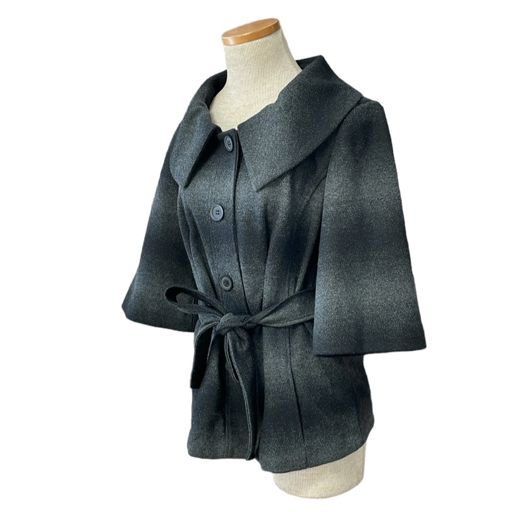 Amber Sun Jacket Women's M Medium Grey Black Buttons Collar - Picture 3 of 16